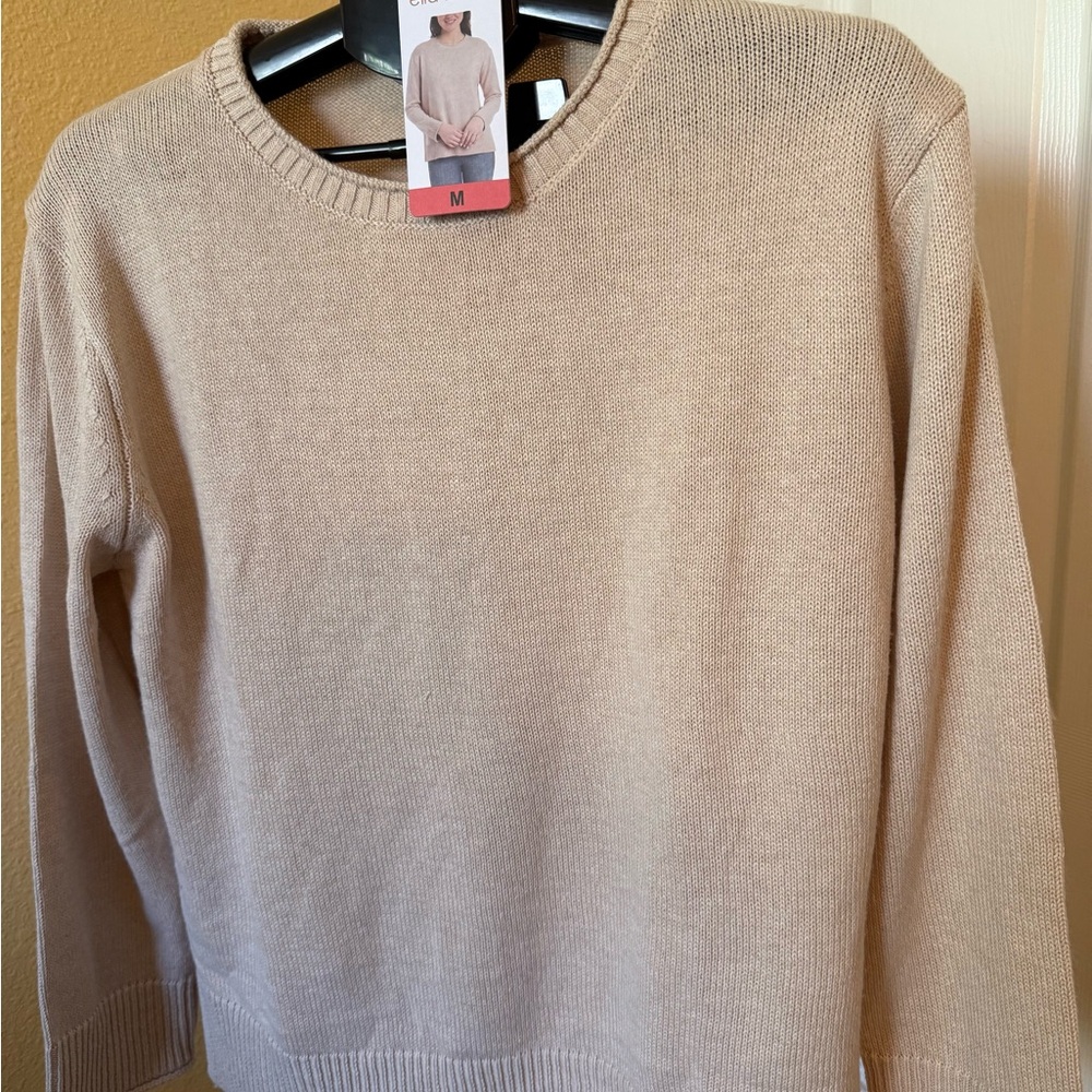 Ella Moss Tan Crew Neck Sweater